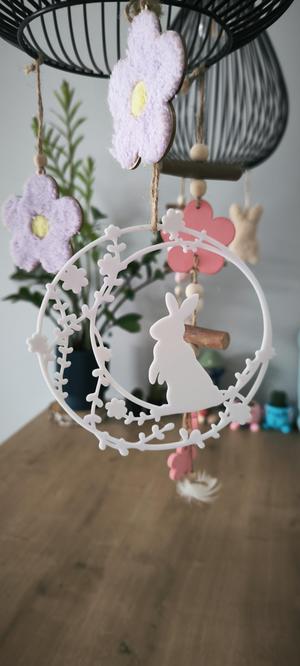 Easter Bunny Floral Wreath