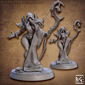 Slithis the Enchantress - Slathaai of House Mora Beauty (Fantasy Pinup)
