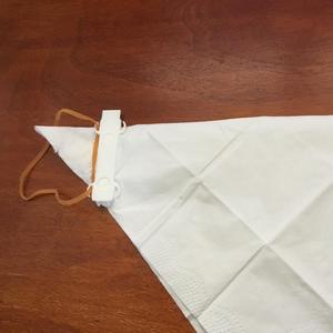 Clips for face mask with handkerchief