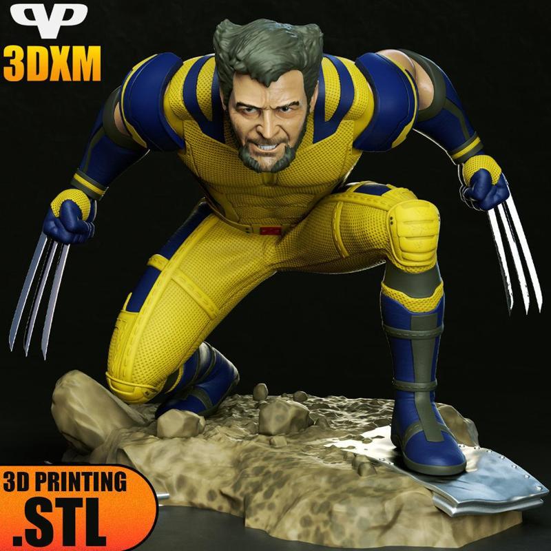 Wolverine Hugh Jackman STL for 3D Printing ChibiSTL 3DXM
