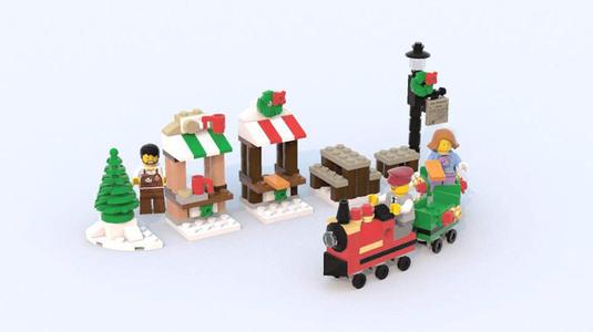 Wikibricks3D - 40262 Christmas Train Ride
