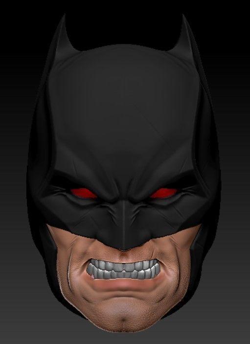Flashpoint Batman Head Sculpt- Angry Head