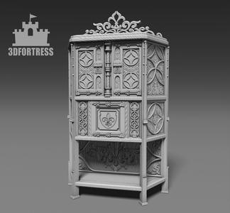 Antique Gothic Cabinet