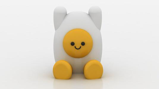 HALF FRY EGG TOY 3D PRINTABLE MODEL