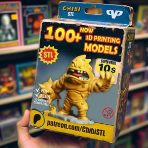 Clayface Chibi STL for 3D Printing ChibiSTL 3DXM