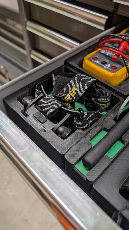 Headlamp Gridfinity Bins 3x3 and 3x2   