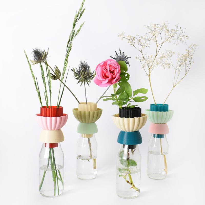 Vases from recycled bottles