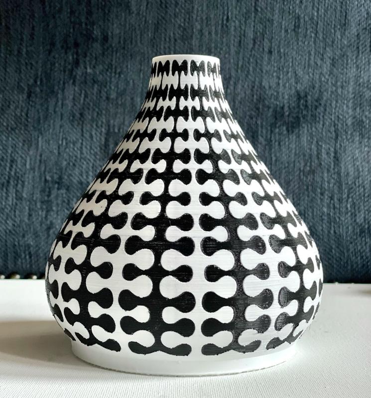 Squiggle Vase Multi Color Modern