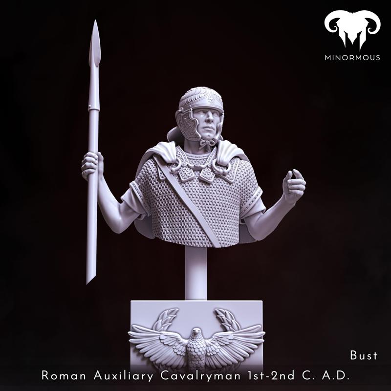 Bust - Roman Auxiliary Cavalryman 1st-2nd C. A.D. Auxilia Equestrians!