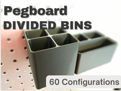 Pegboard Divided Bins 