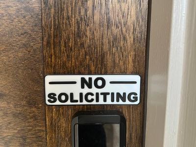 NO SOLICITING Sign