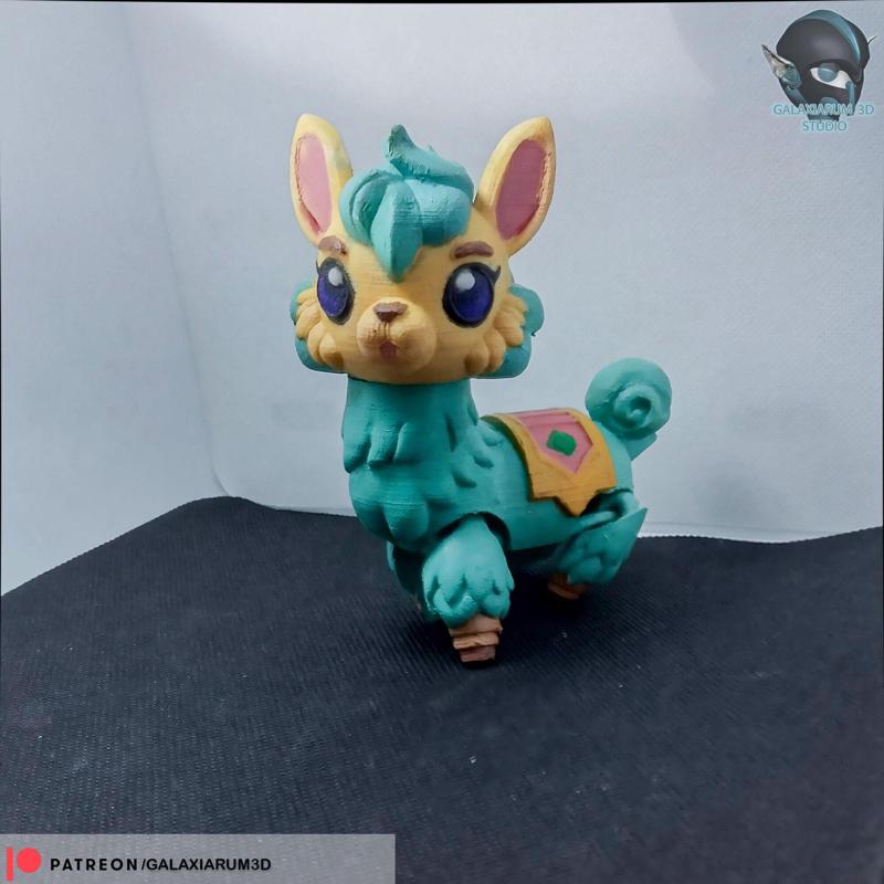 Articulated Llama Flexi Toy 3D Printable STL File