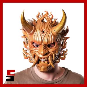 Fire Oni Mask japanese cosplay