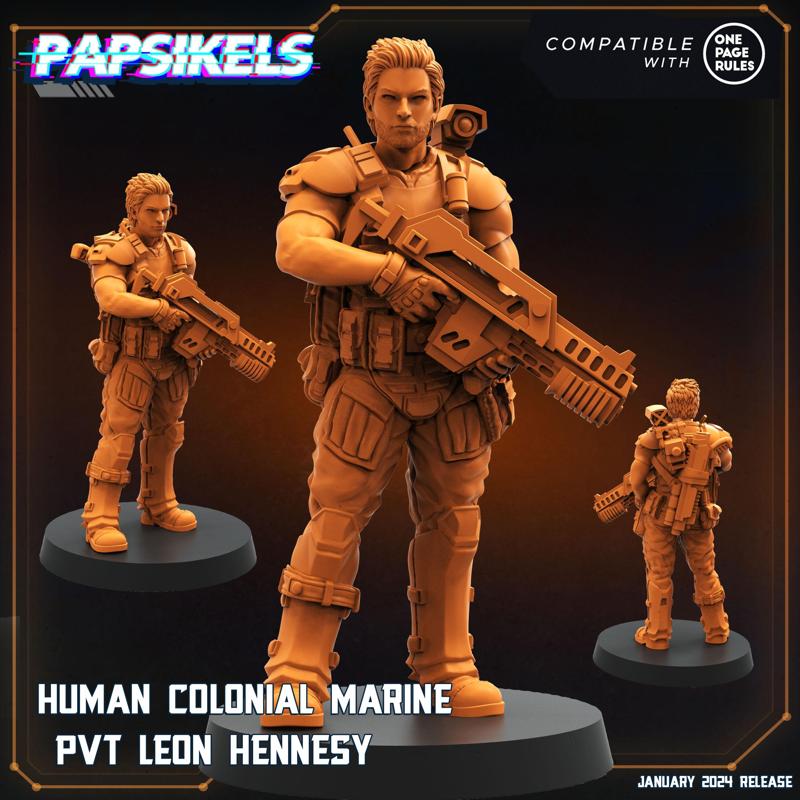 HUMAN COLONIAL MARINE PVT LEON HENNESY