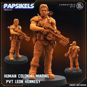 HUMAN COLONIAL MARINE PVT LEON HENNESY