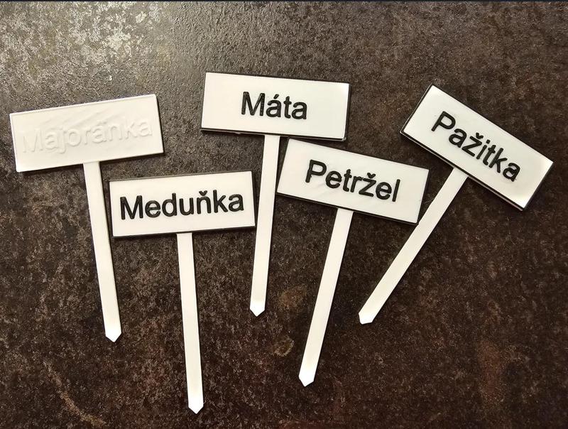 Garden signs - Herbs / Zahradní popisky - bylinky   