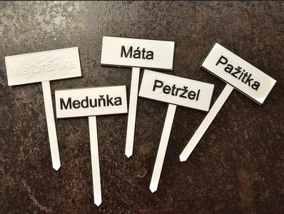 Garden signs - Herbs / Zahradní popisky - bylinky   