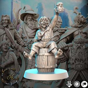 Pippin The Hobbit The Lord of the Rings LOTR 32mm Pre-supported