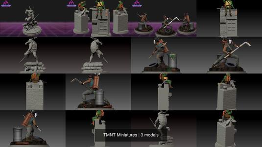 TMNT Miniatures 3D Model Collection