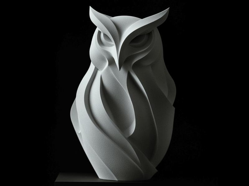Modern Owl Statue