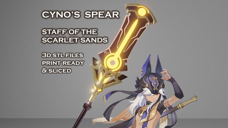 Cyno Weapon - Genshin Impact Cosplay - Sliced Print Ready