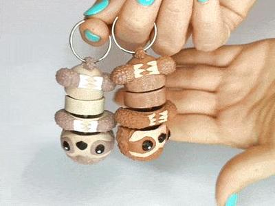 Cute Flexi Pets Sloth (Keychain & Magnet) 🦥