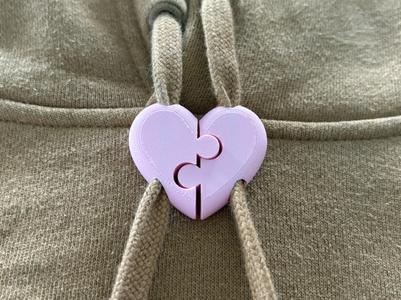 Heart Hoodie DrawString Beads