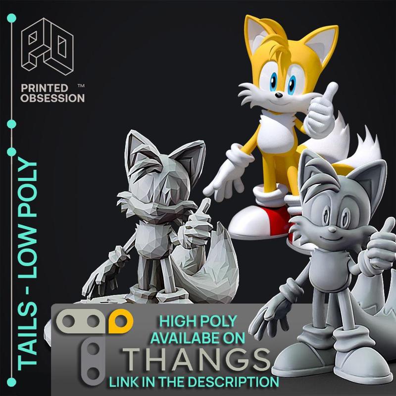 Tails - Sonic The Hedgehog - Low Poly - Fanart