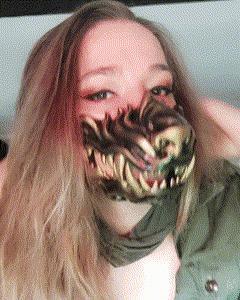Japanese wolf mask - Articulated