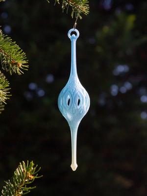 Open Cathedral Christmas Stretch Ornament 2024