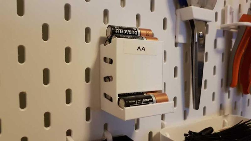 Battery Dispenser for Skadis (AA & AAA)