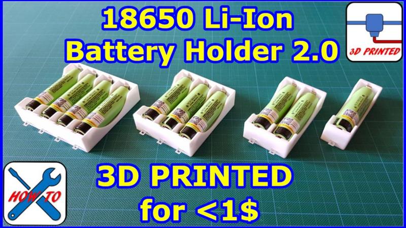 18650 Li-ion Battery Holder 2.0 for HIGH current, Case