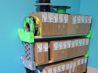 Sturdy Modular Filament Spool Rack