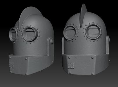 Iron Giant Military  Head 3D Print Model
