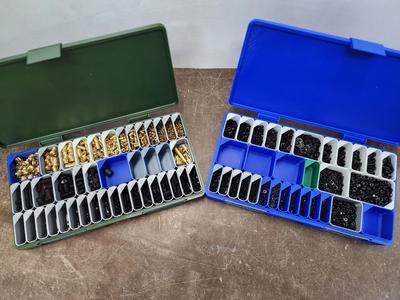 Small parts storage boxes - no grid