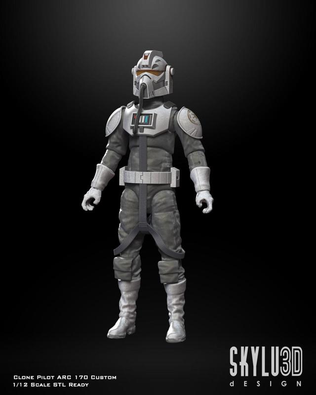 Clones Arc 170 Pilot One12 Scale Custom 3d Files