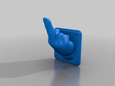 middle finger wall mount