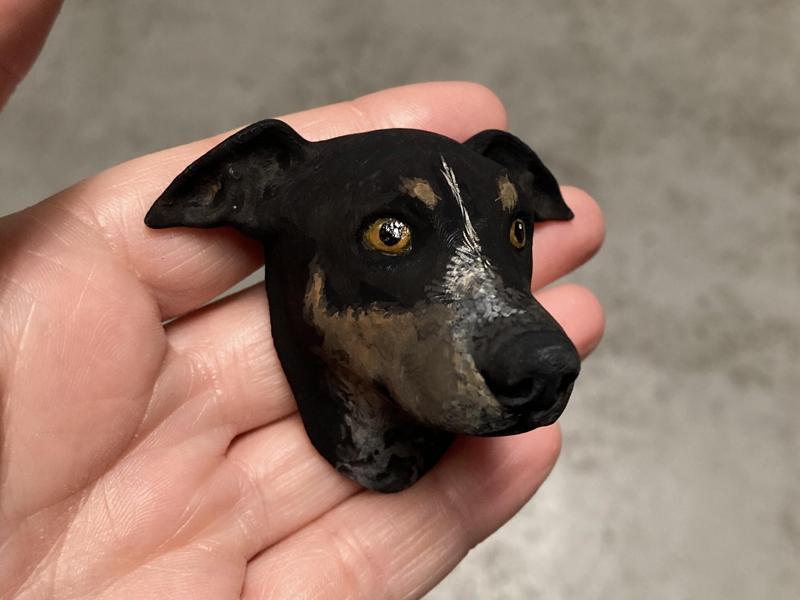 Sculpted Dog Head Magnet Style 1