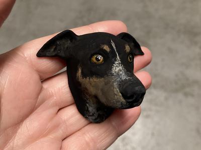 Sculpted Dog Head Magnet Style 1