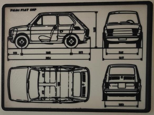fiat 126p with frame
