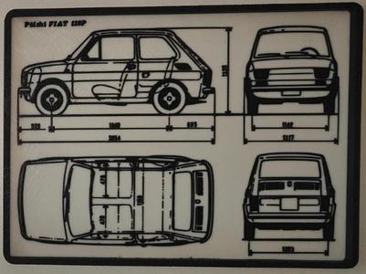 fiat 126p with frame