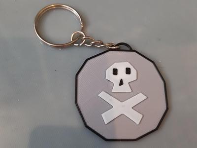 Death Rune Old School Runescape Keychain