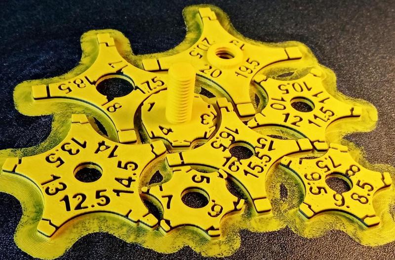 Stackable outer radius gauge