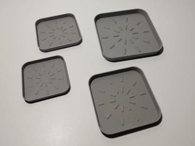 fast simply square tray for flower pot 