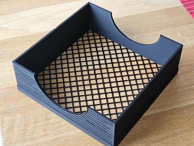Napkin holder wood texture 17,5cm napkin