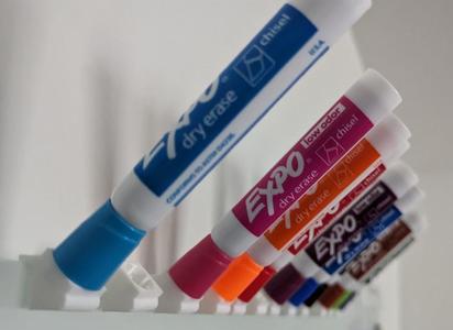 Dry-Erase glass white board marker holder (Expo)
