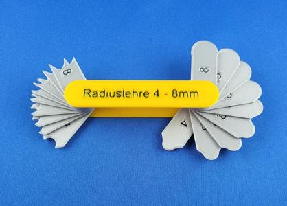Radiuslehre 4 - 8mm