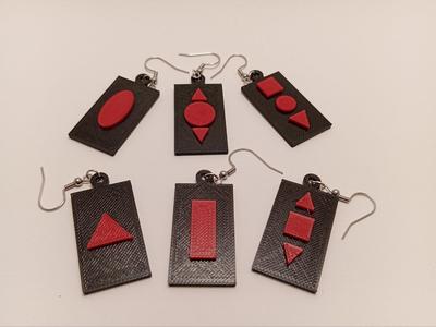 Rectangle Geometry Earrings