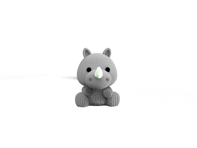 Knitted Cute Rhino