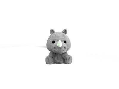 Knitted Cute Rhino
